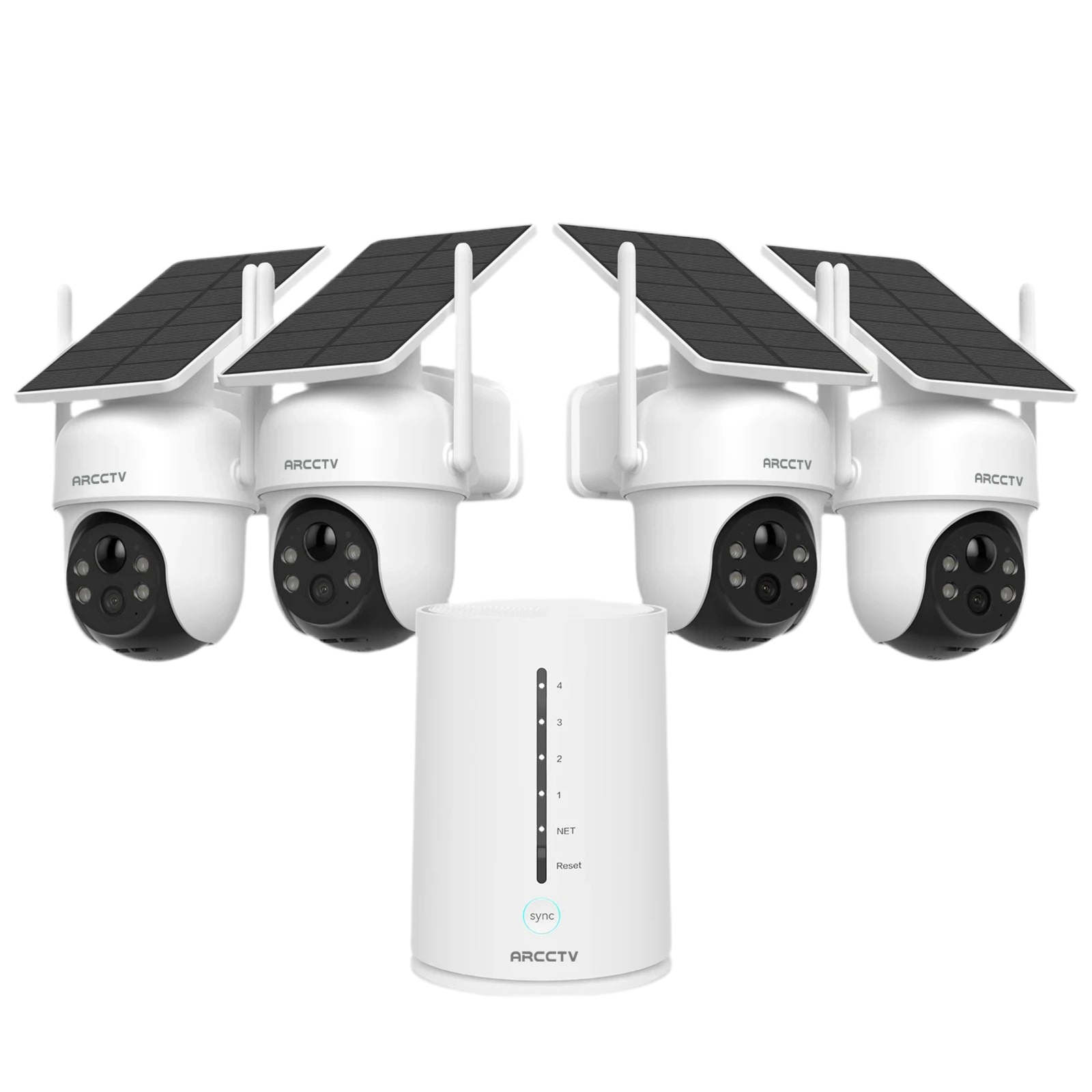 24HS Solar Camera Systeem – Set van 4 Camera’s