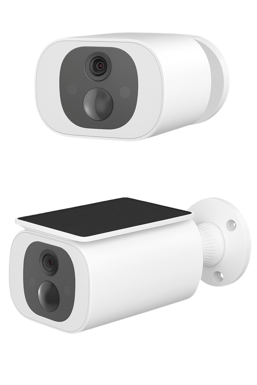 Draadloze 2K Beveiligingscamera met Zonnepaneel en Nachtzicht 100% draadloos, slim en krachtig.