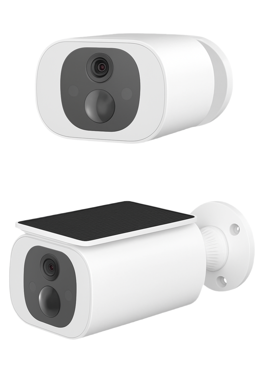 Draadloze 2K Beveiligingscamera met Zonnepaneel en Nachtzicht 100% draadloos, slim en krachtig.