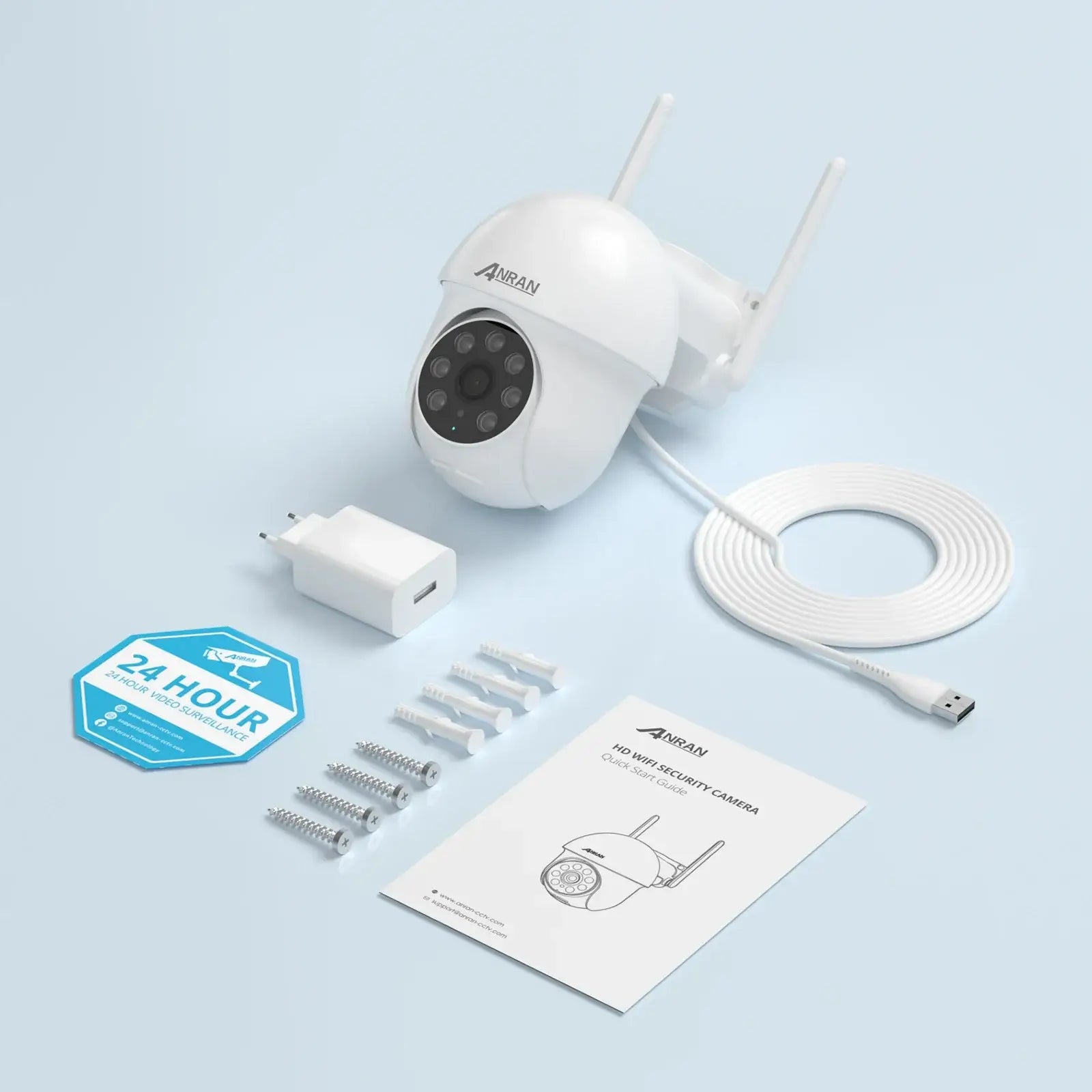 ANRAN 5MP WiFi Beveiligingscamera – Slimme Dome Camera met Nachtzicht & Bewegingsdetectie