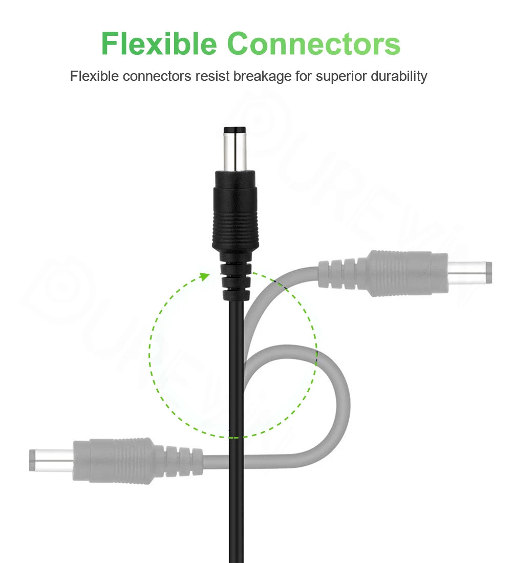 DC Voedingskabel 5.5mm x 2.1mm (6 meter) voor Beveiligingscamera's
