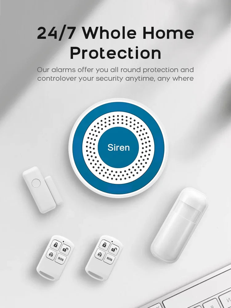 Alarmsysteem – Slimme Beveiliging met App-bediening | Werkt met Alexa & Tuya