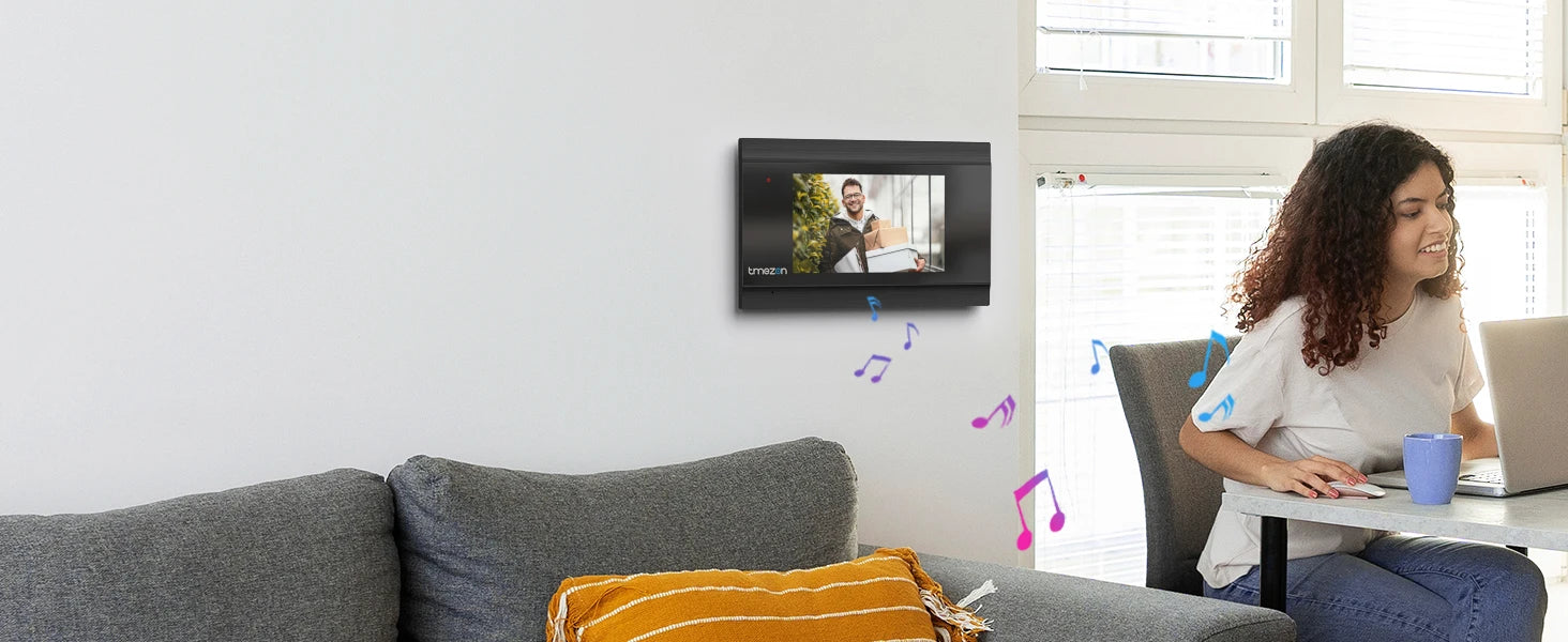 TMEZON Video Deurbel Intercom – 7 Inch Touchscreen met Handsfree Functie