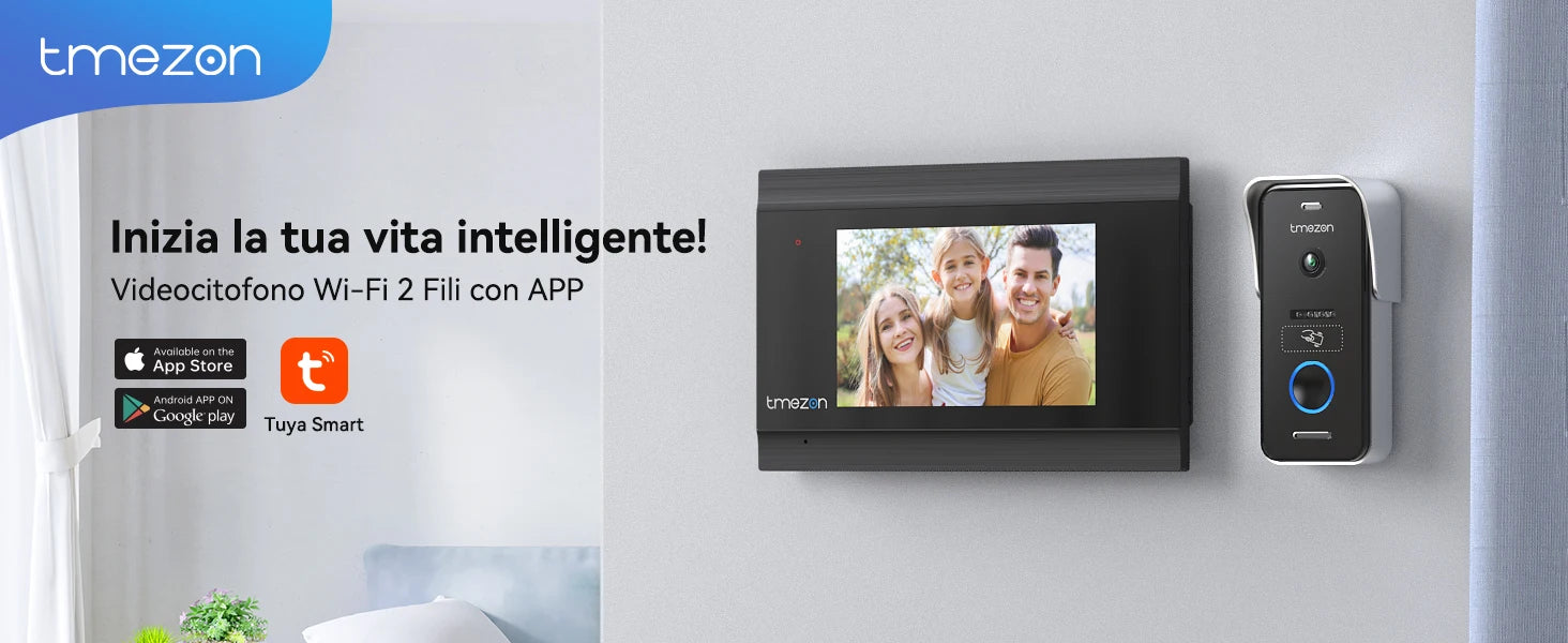 TMEZON Video Deurbel Intercom – 7 Inch Touchscreen met Handsfree Functie