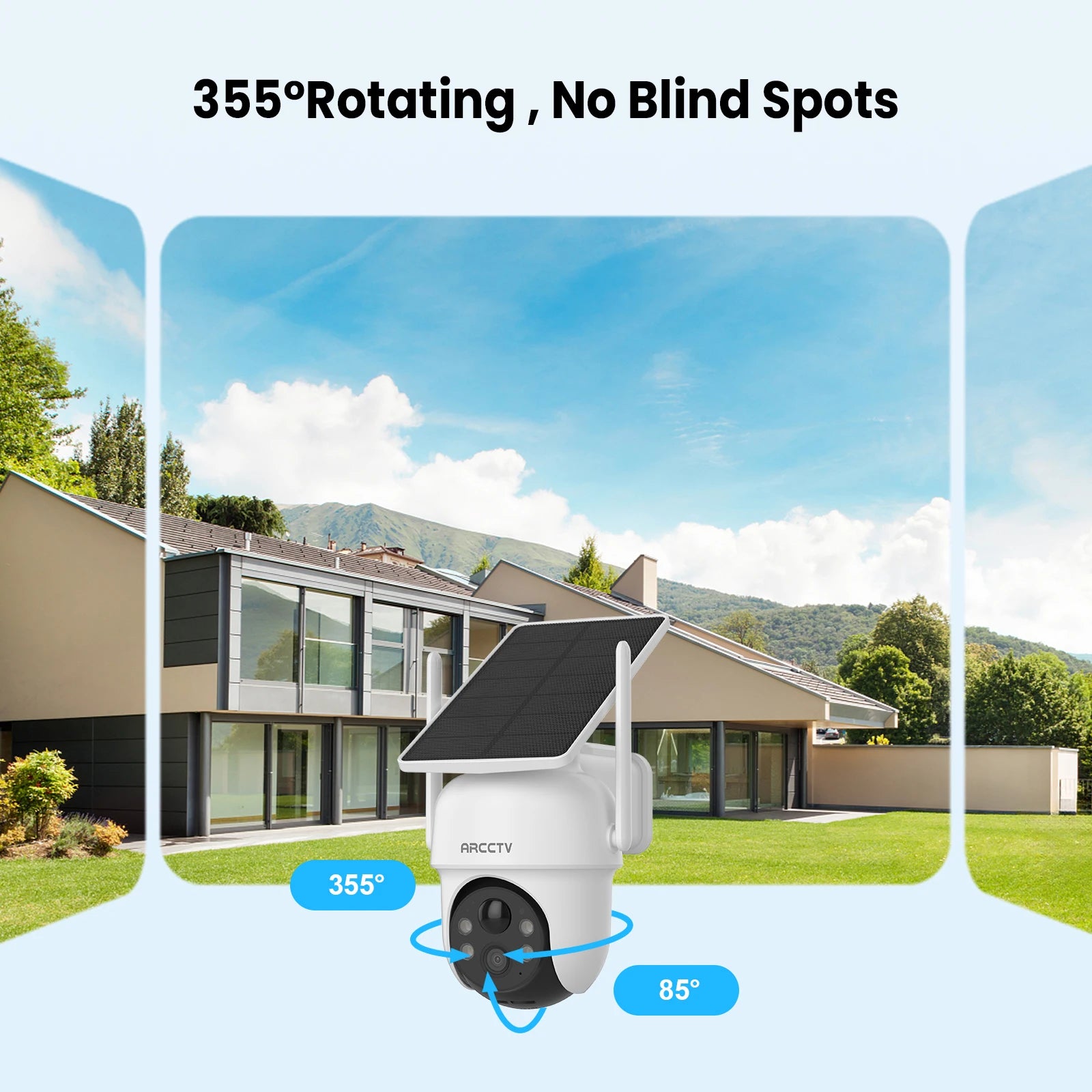24HS Solar Camera Systeem – Set van 4 Camera’s