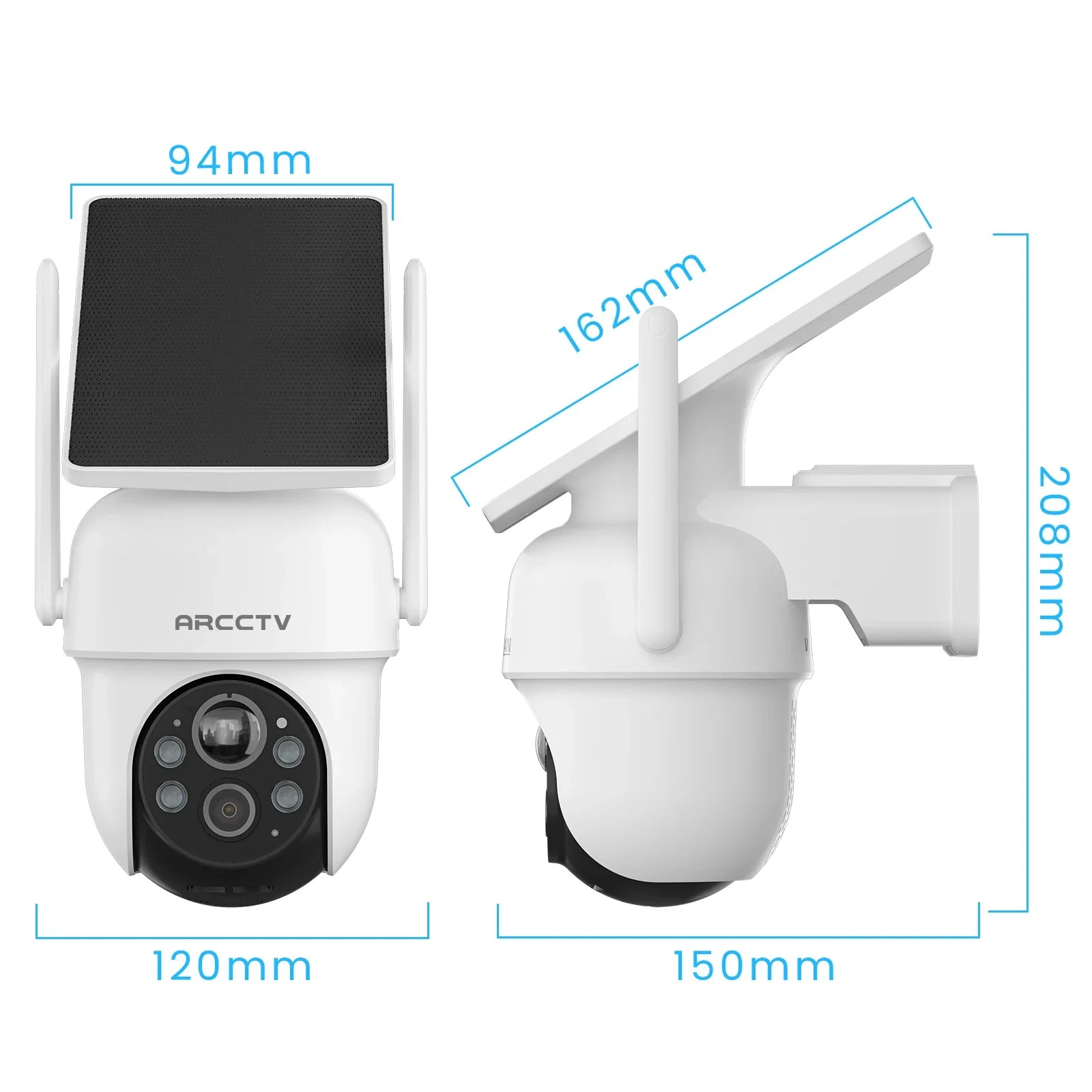24HS Solar Camera Systeem – Set van 4 Camera’s
