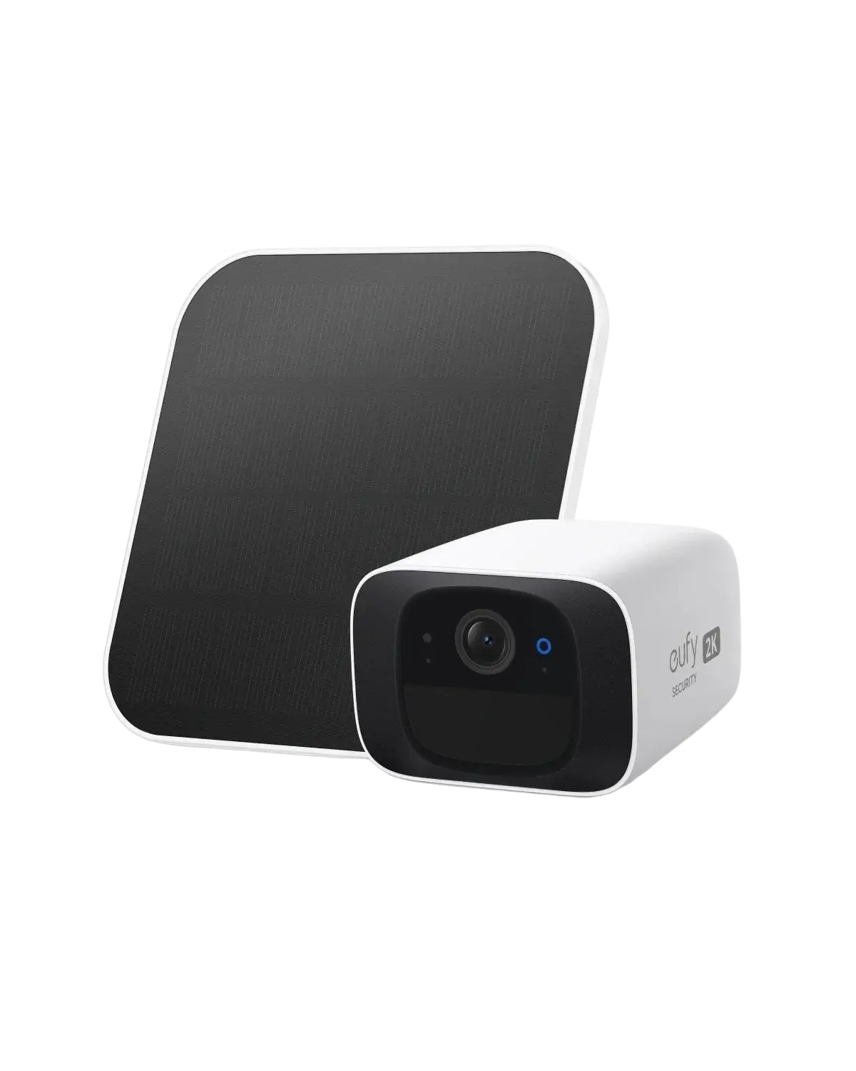 Eufy T8B00 draadloze outdoor beveiligingscamera met zonnepanelen voor externe beveiliging.