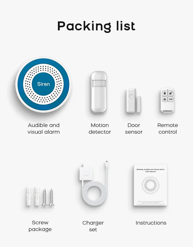 Alarmsysteem – Slimme Beveiliging met App-bediening | Werkt met Alexa & Tuya