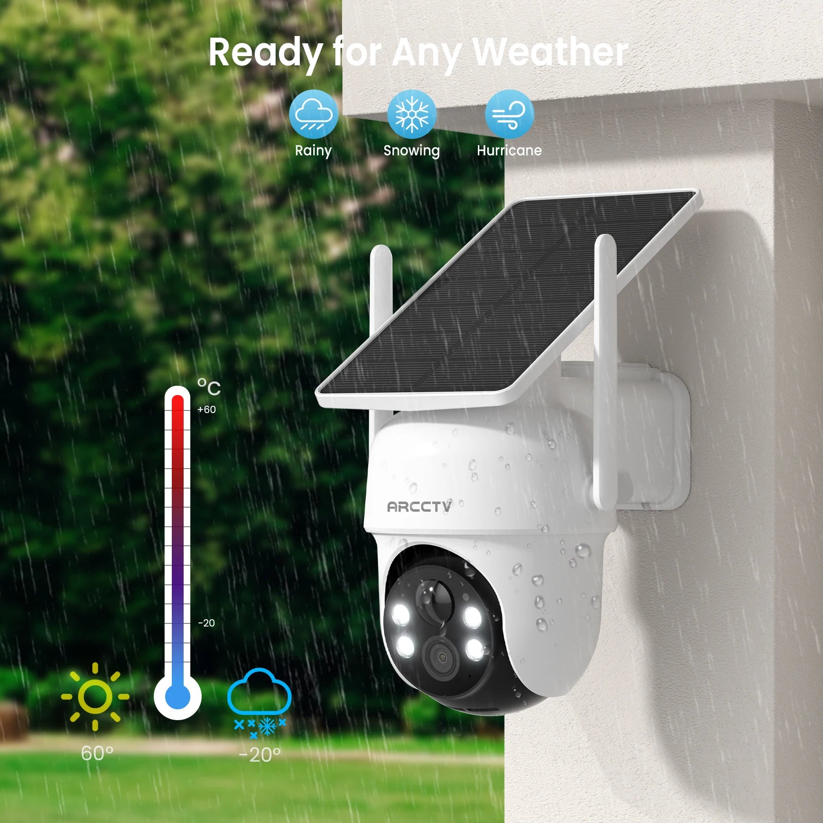 24HS Solar Camera Systeem – Set van 4 Camera’s