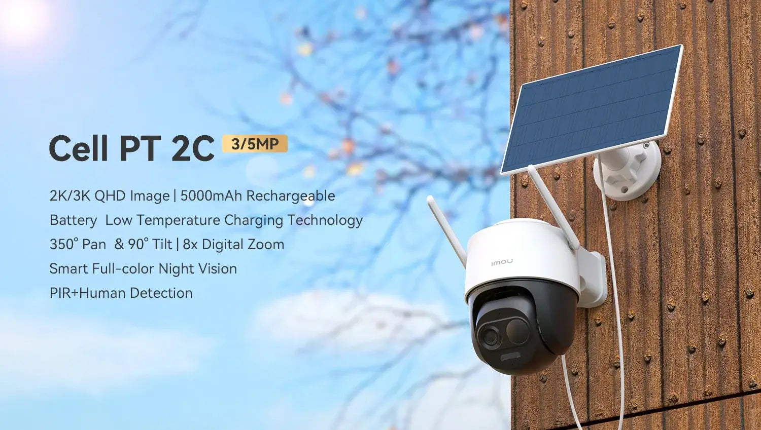 IMOU Cruiser PT Kit Beveiligingscamera – 360° Outdoor Wifi Camera met Nachtzicht &amp; AI Detectie