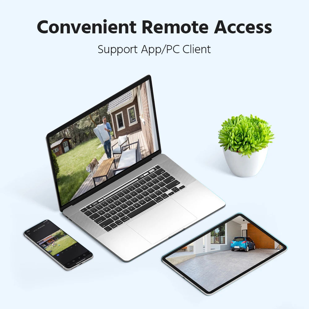 Draadloos 4-Kanaals Beveiligingssysteem met 2K FHD – Slimme Beveiliging voor Thuis en Bedrijf