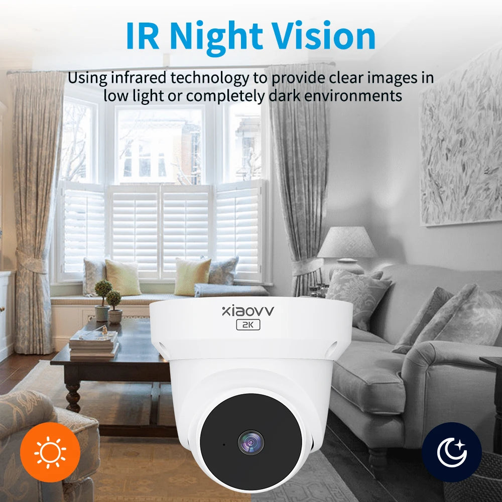 Draadloze Dome Beveiligingscamera – 3MP | 360° Pan & Tilt | Bewegingsdetectie