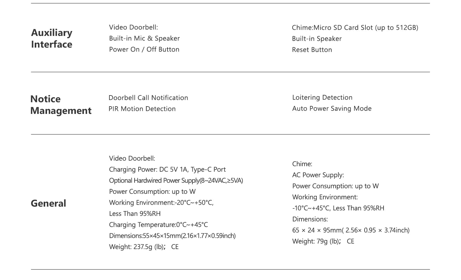 Imou 3MP Slimme Video Deurbel met Chime – Veiligheid Zonder Abonnementskosten