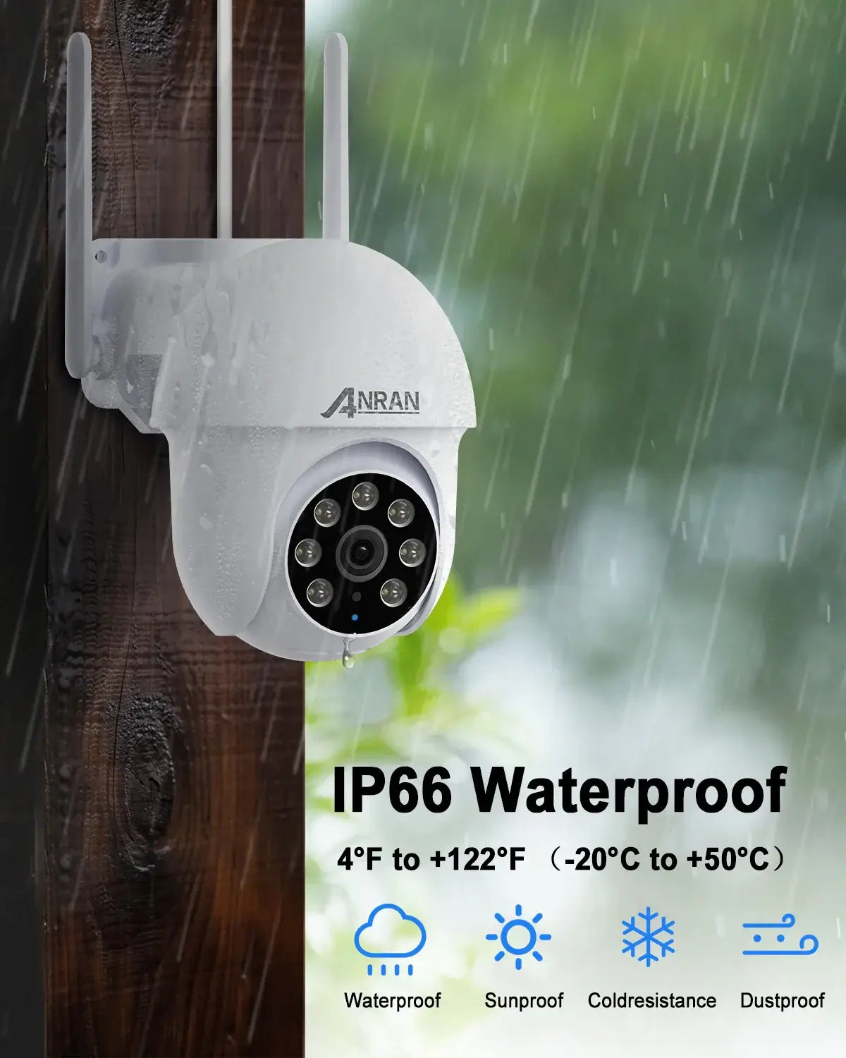 ANRAN 5MP WiFi Beveiligingscamera – Slimme Dome Camera met Nachtzicht & Bewegingsdetectie