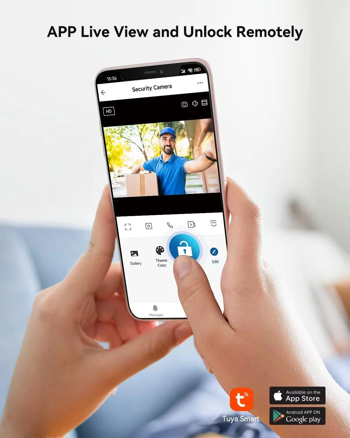 TMEZON Video Deurbel Intercom – 7 Inch Touchscreen met Handsfree Functie
