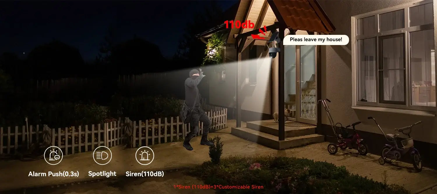 IMOU Cruiser PT Kit Beveiligingscamera – 360° Outdoor Wifi Camera met Nachtzicht &amp; AI Detectie