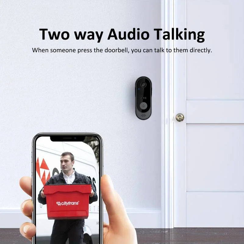 Draadloze Video Deurbel met Camera (IP65, WiFi, Smart App)