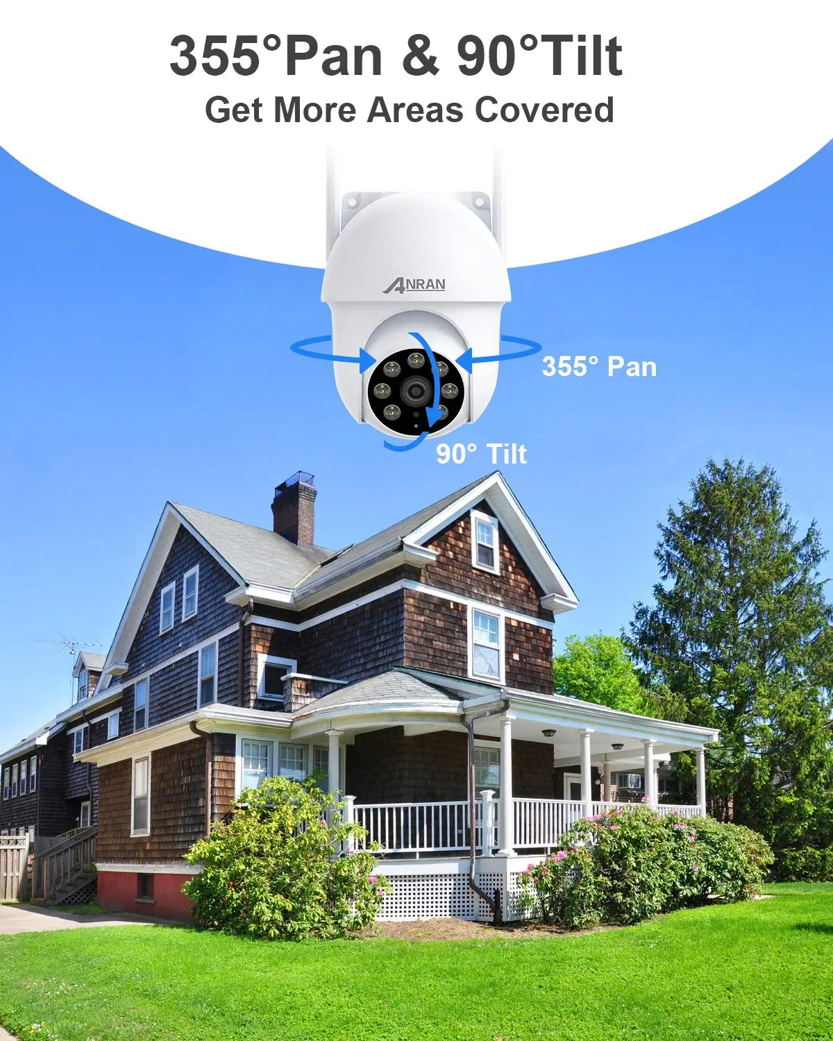 ANRAN 5MP WiFi Beveiligingscamera – Slimme Dome Camera met Nachtzicht & Bewegingsdetectie
