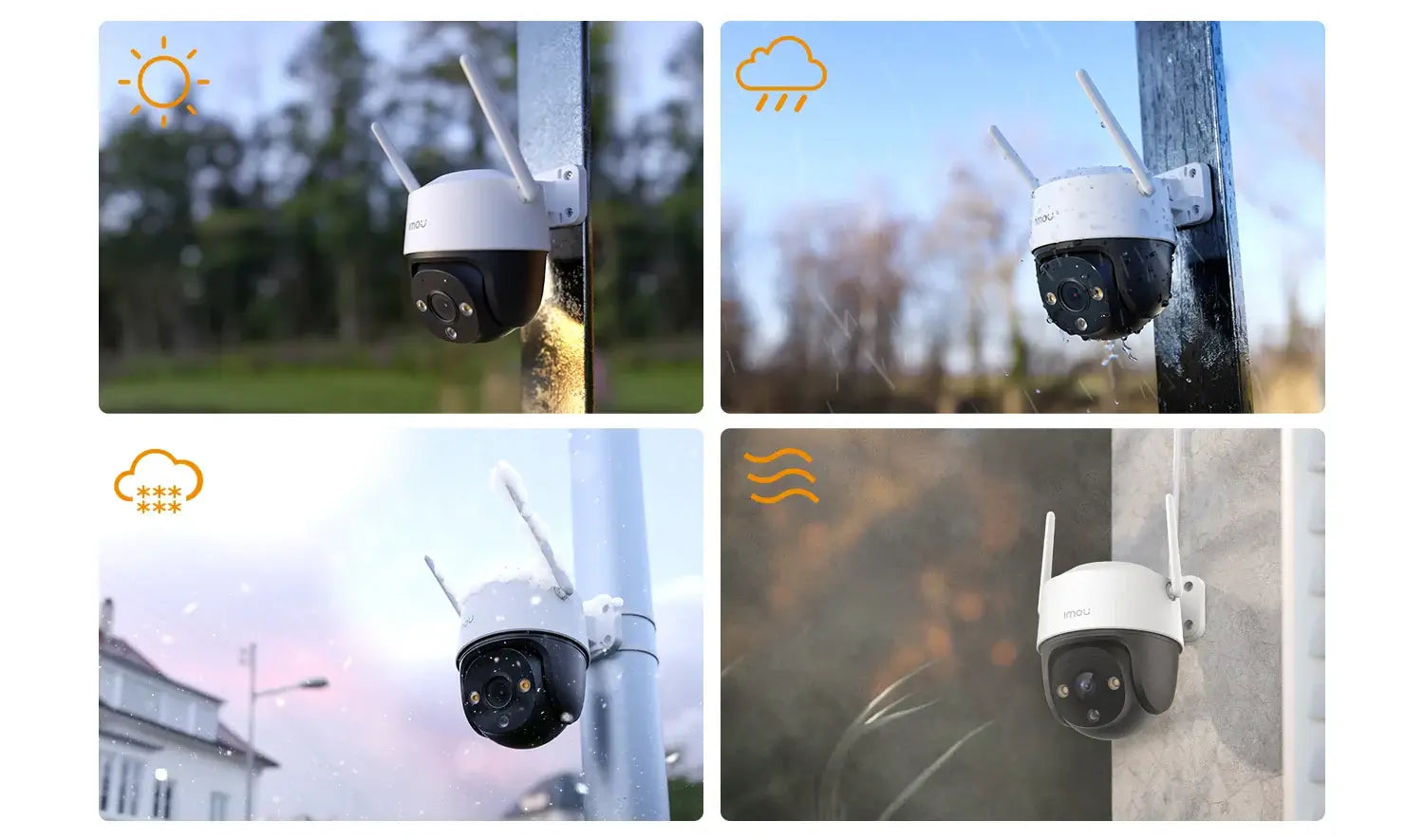 Complete Beveiligingsset met 3 Camera’s (IMOU Cruiser SE+)