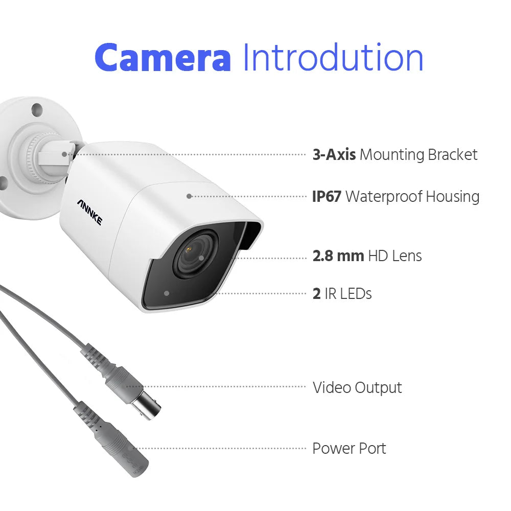 5MP HD 1TB Bullet Beveiligingscamera Set (4 stuks)