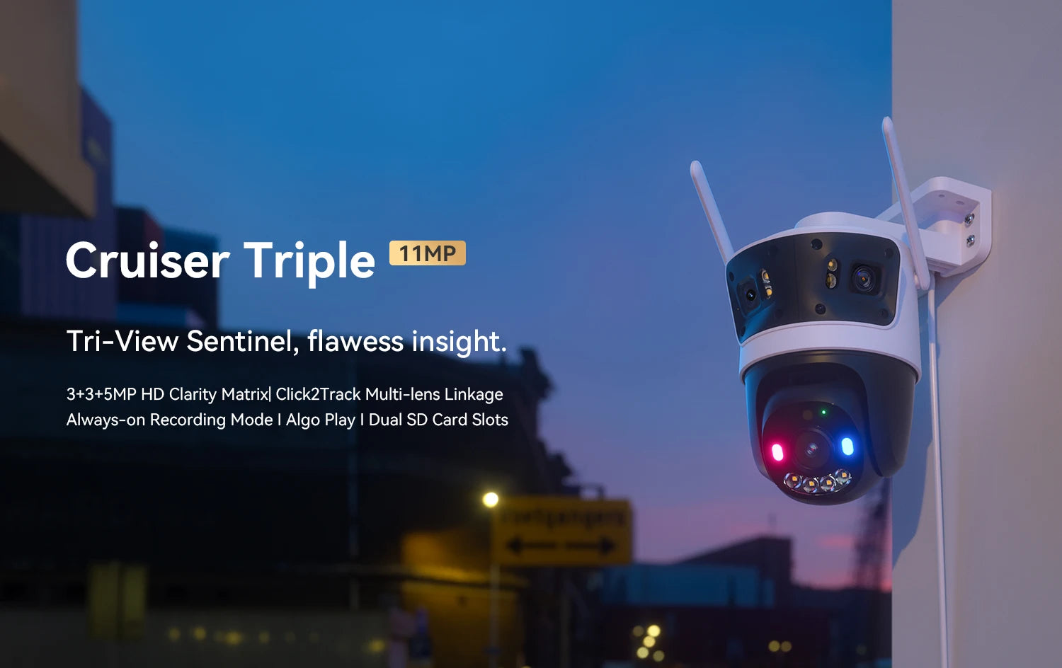 IMOU Cruiser Dual Beveiligingscamera – 8MP Outdoor WiFi Camera met AI Detectie &amp; Nachtzicht