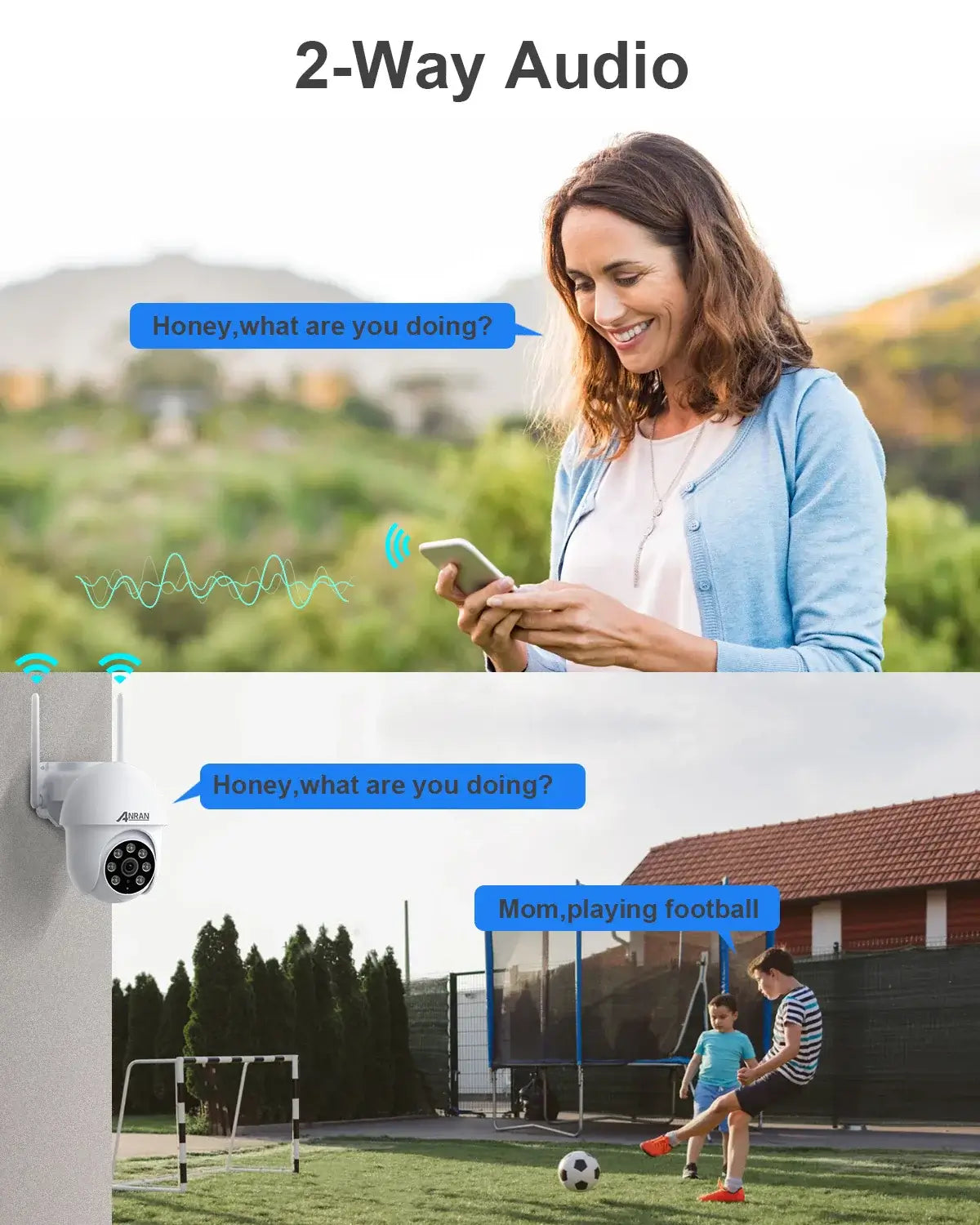 ANRAN 5MP WiFi Beveiligingscamera – Slimme Dome Camera met Nachtzicht & Bewegingsdetectie