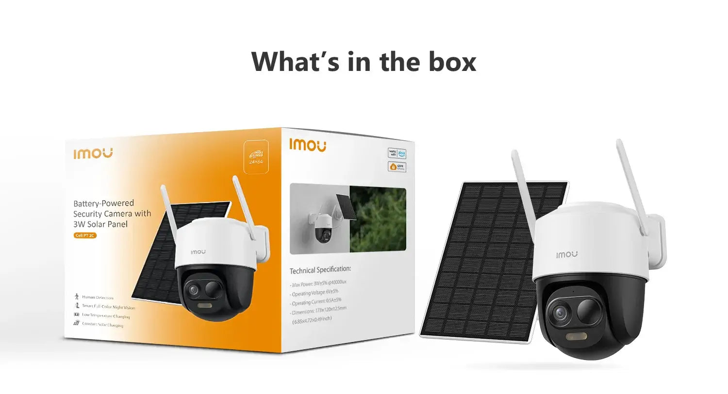 IMOU Cruiser PT Kit Beveiligingscamera – 360° Outdoor Wifi Camera met Nachtzicht &amp; AI Detectie