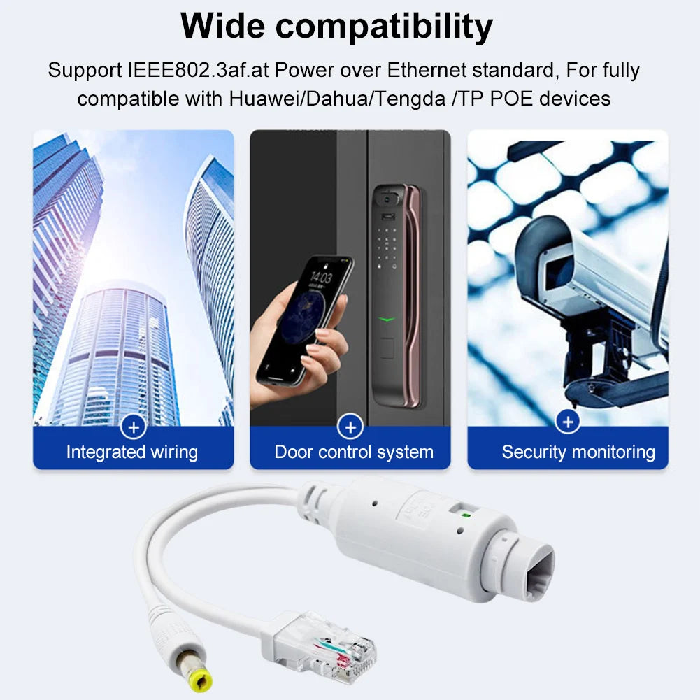 PoE Splitter Adapter | Voor Beveiligingscamera's zonder PoE-ondersteuning