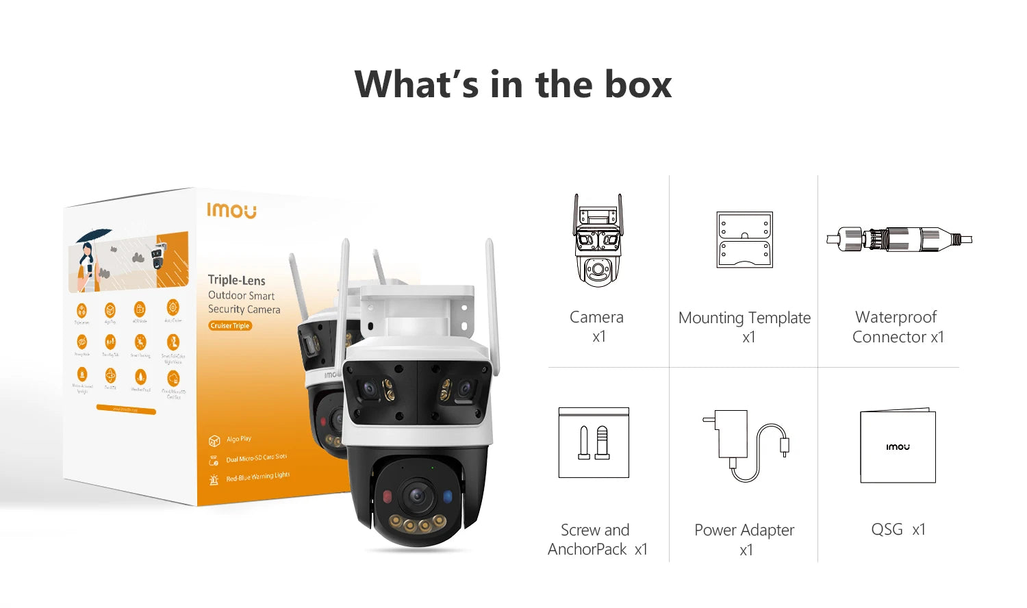 IMOU Cruiser Dual Beveiligingscamera – 8MP Outdoor WiFi Camera met AI Detectie &amp; Nachtzicht