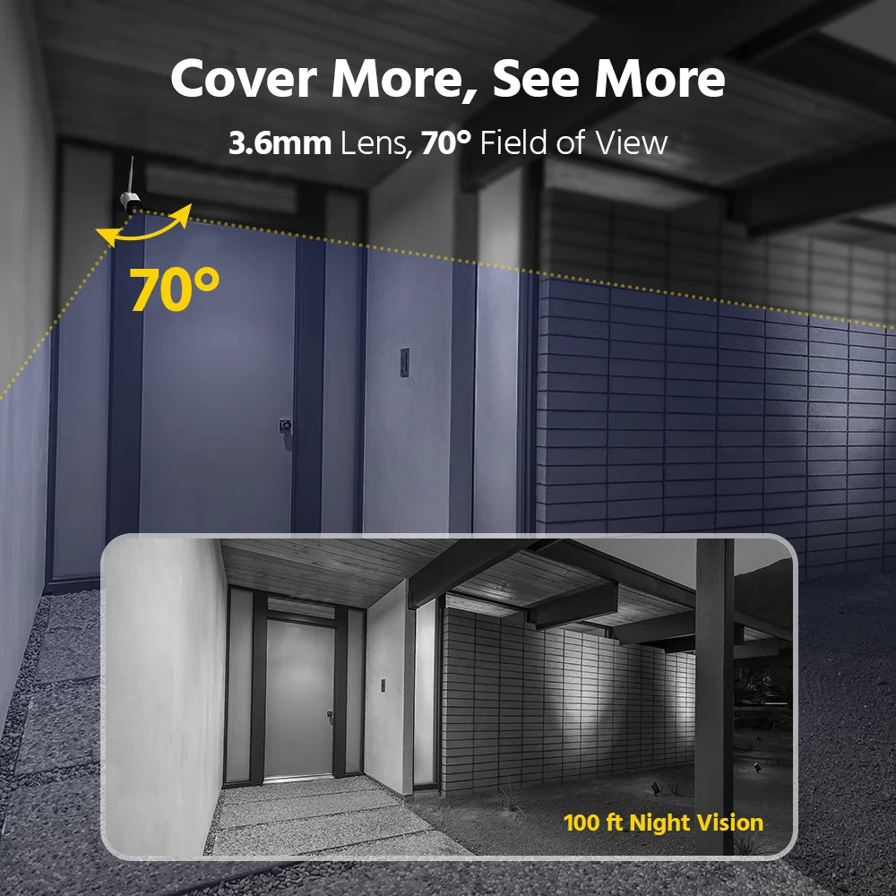 Draadloos 4-Kanaals Beveiligingssysteem met 2K FHD – Slimme Beveiliging voor Thuis en Bedrijf