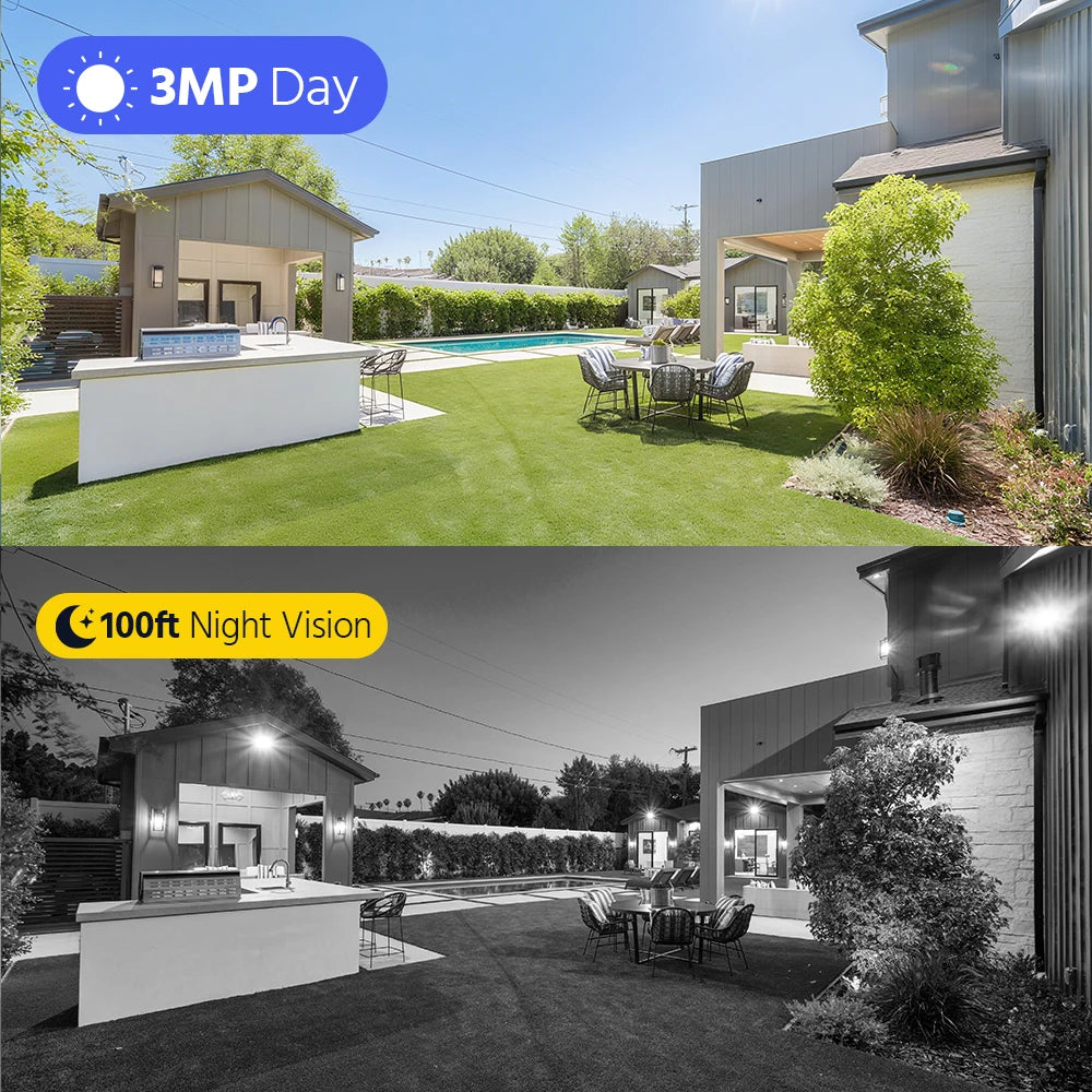 Draadloos 4-Kanaals Beveiligingssysteem met 2K FHD – Slimme Beveiliging voor Thuis en Bedrijf